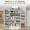 thumbnail image 3 of HOMCOM 41" Kitchen Pantry with 12 Spice Racks and Adjustable Shelves White, 3 of 9