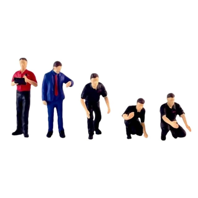 5 figuras de diorama en miniatura, escena pintada, personajes reparadores, colecciones para Estilo C