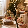 thumbnail image 4 of DefiDgd Lighted Clear Acrylic Christmas Ball Ornament,3D Miniature Snowy Winter Scene Hanging Bauble With Gold Cap for Xmas Tree Holiday Home Decor,Gift, 4 of 7
