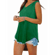 thumbnail image 2 of Camisetas Sin Mangas con Cuello en V para Mujer, Verde Oscuro, Talla S, 2 of 6