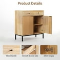 thumbnail image 2 of 2-Door Buffet Cabinet with Drawer and Adjustable Shelves, Modern Wood Sideboard Storage Cabinet for Kitchen, Dining Room, Living Room, Entryway, 2 of 7
