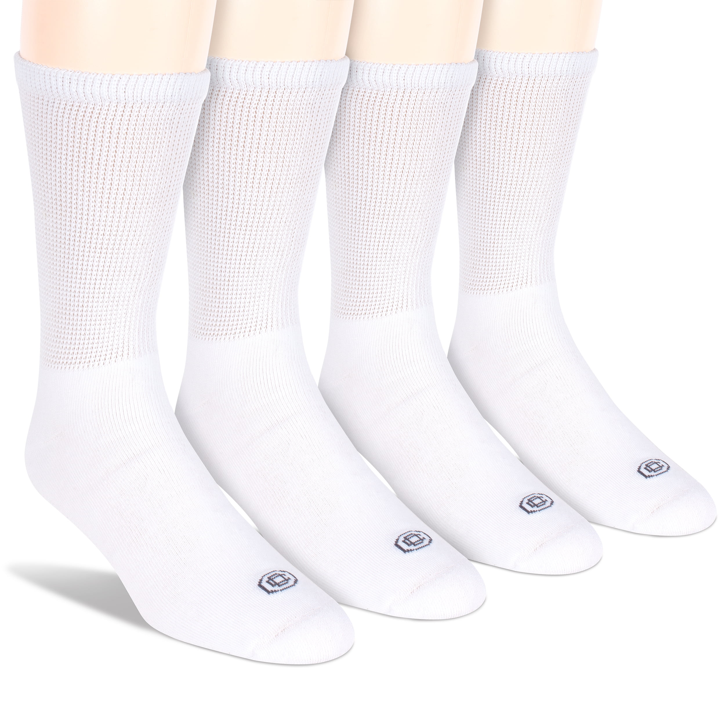 Doctor's Choice Diabetic Crew Socks, Wide Non-Binding Top, Circulatory,  Full Cushion, 4 Pack, White, Large, Sock Size 10-13 - Walmart.com