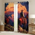 thumbnail image 2 of Western Cowboy Curtains,West Style Horse Curtains 30%-50% Blackout Men Bedroom Decor,Rustic Farmhouse Sheep Curtains Mountain Cabin Window Curtains 2 Panels 38"Wx54"L, 2 of 6
