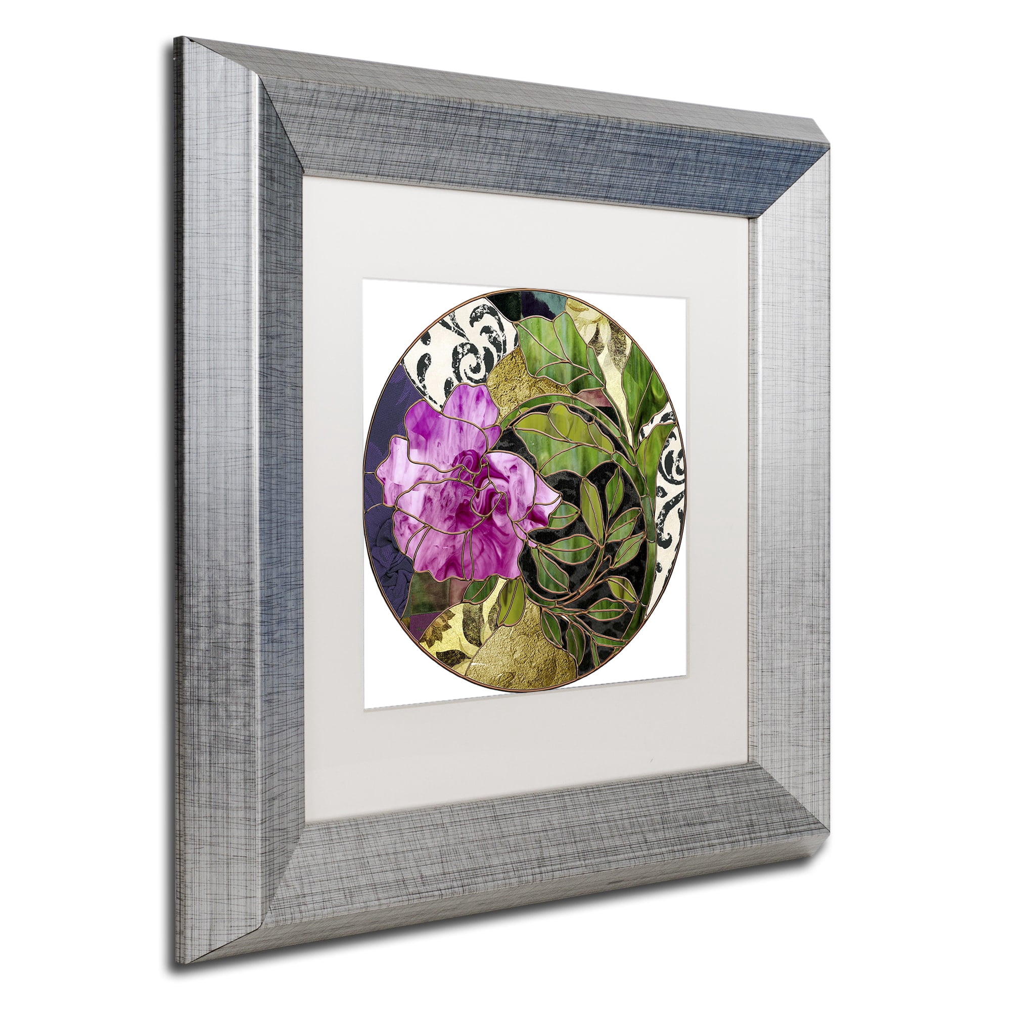 Trademark Fine Art "Glassberry II" Canvas Art by Color Bakery White Matte, Silver Frame