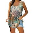 thumbnail image 2 of ALLLIST Womens Tops Under $5 Gray Square Neckline Sleeveless Floral Tank Tops Women's Tank Tops S, 2 of 5