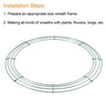 thumbnail image 3 of Unique Bargains 16' Metal Wire Wreath Frame Christmas Holiday Form Hanger, Green 2 Pack, 3 of 5