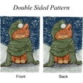 thumbnail image 3 of GZHJMY Garden Flag Double Sided Cat at the Snow, Fade Resistant Yard Flag Durable Banner Indoor Outdoor Home Decor 28x40 Inch Yard Flags, 3 of 7
