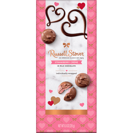 Russell Stover Chocolates Strawberry Creme Elegant Box, 8.4oz (15 Pieces)