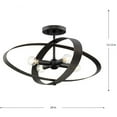 thumbnail image 6 of P350280-31M Progress Lighting Allegheny - 4 Light Flush Mount-12.12 Inches Tall and 24 Inches Wide-Matte Black Finish, 6 of 10