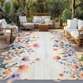 thumbnail image 2 of Pink Spring Floral Outdoor Rug for Patio/Deck/Porch, Non-Slip Large Area Rug 3 x 5 Ft, Elegant Flowers Farmhouse Botanical Wooden Indoor Outdoor Rugs Washable Area Rugs, Camping Rug Carpet Runner, 2 of 8