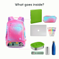 thumbnail image 5 of J World Unisex Packmate 2 in 1 Backpack With Built-in Lunch Bag, Confetti, 5 of 8