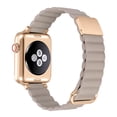 thumbnail image 2 of Posh Tech Dakota Leather Band for Apple Watch sizes 42mm/44mm/45mm/49mm - Khaki, 2 of 3