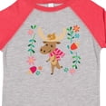 thumbnail image 4 of Inktastic Woodland Moose Spring Flowers Girls Toddler T-Shirt, 4 of 5