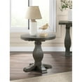 thumbnail image 2 of Bowery Hill Farmhouse Solid Wood Round End Table in Gray, 2 of 7