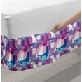 thumbnail image 2 of Geometric Bed Skirt, Digital Pastel Colored Square Shapes Fantasy Abstract Contemporary Illustration, Elastic Bedskirt Dust Ruffle Wrap Around for Bedding Decor, 4 Sizes, Multicolor, by Ambesonne, 2 of 2