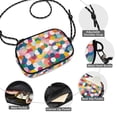 thumbnail image 3 of FORMRS Mini Crossbody Bag for Women Adjustable Shoulder Rope Travel Casual Phone Purse, Dark Colorful Circles, 3 of 7