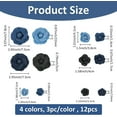 thumbnail image 2 of 12Pcs 4 Sizes Denim Flower Blue Flower Embellishment 3D Flower Fabric Camelia Sewing Flowers DIY Craft Supplies for Clothes Hairclips Decoration DIY Costume Accessories, 2 of 7