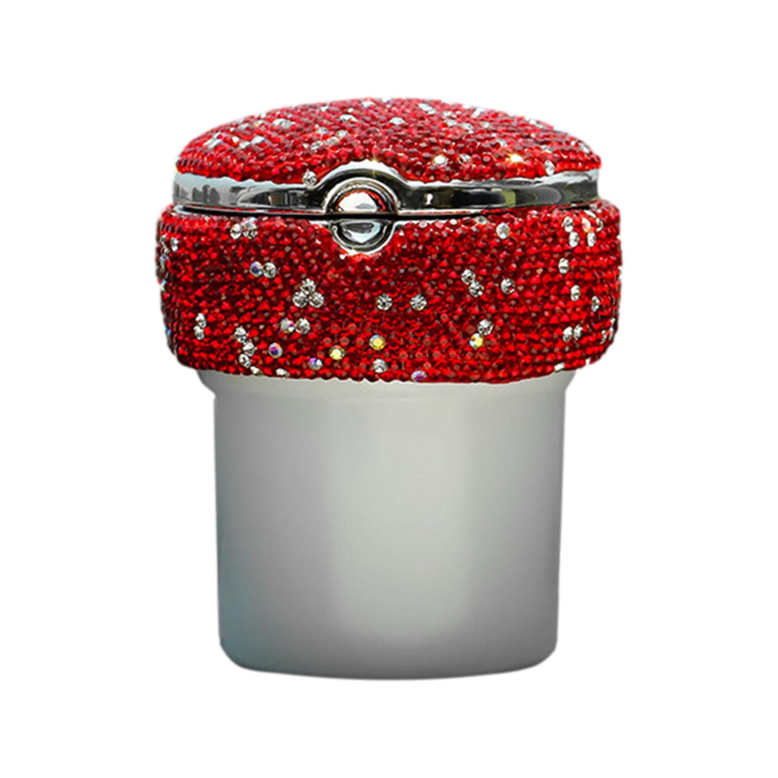 Light Up Car Ashtray Auto Ashtray Rhinestones Removable Vehicle