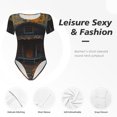 thumbnail image 4 of Fotbe Rustic Cabin Autumn Forest Body de Mujer con Cuello Redondo y Mangas Cortas, Sin Mangas Ajustado, Suave, Cómodo y Básico-XX-Large, 4 of 7