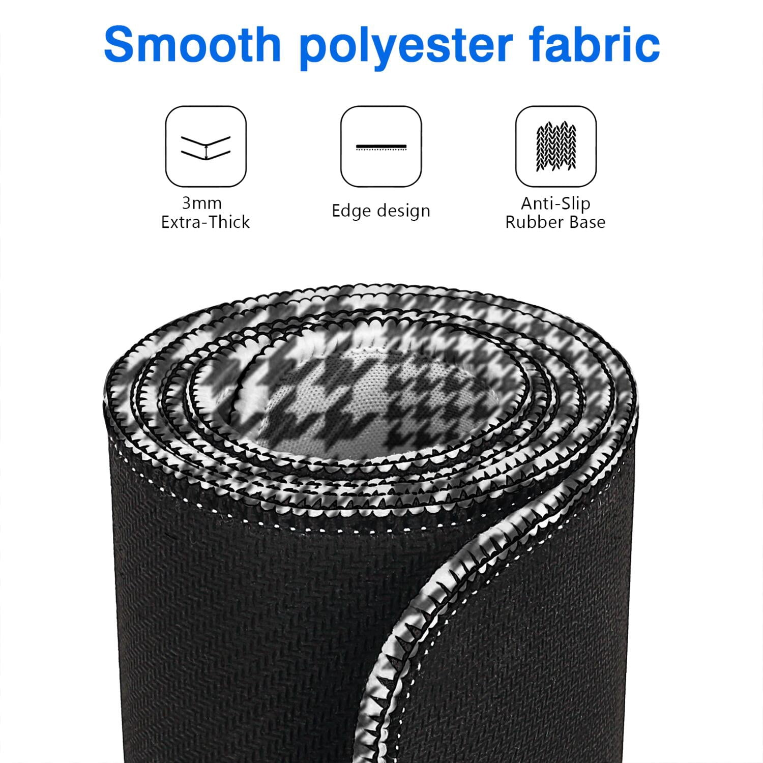 Long Mouse Pads for Desk,Pioneer Flower Floral Print Pattern Desk Mats on Top Of Desks, Desk Mouse Pad Extra Large with 3mm Non-Slip Base and Stitched Edge for Gaming,Office,Work,Home 47.3"x23.6"