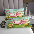 thumbnail image 3 of Erosebridal Cartoon Axolotl Coverlet Set Twin, Spring Garden Flower Bed Set, Soft 2-Piece, 3 of 5