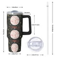 thumbnail image 2 of 30oz Xmas Tumbler with Handle and Straw, Red Christmas Ornaments Stainless Steel Insulated Cup Holiday Gift, 2 of 5