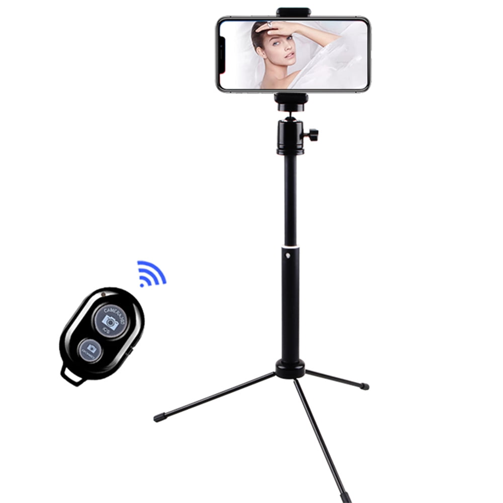 Adjustable Tripod Light Stand with Rotable Phone Holder Controller for