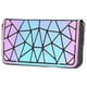 thumbnail image 3 of 1 cartera luminosa geométrica para mujeres y niñas, monedero holográfico reflectante, bolso elegante de moda, tarjetero, organizador de dinero, cartera con cremallera., 3 of 5