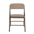 thumbnail image 3 of Hampden Furnishings Bernadine Collection Fabric Padded Folding Chair, Walnut, Pack of 4, 3 of 7