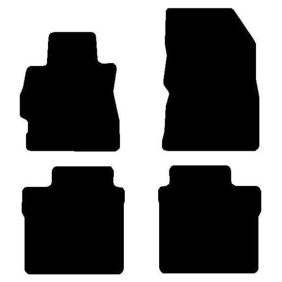 Auto Mats and Accessories 4 Piece Set Custom Carpeted Floor Mats Compatible with 2012-2019 Nissan Versa (Black) Made in the USA