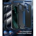 thumbnail image 3 of LeYi Motorola Stylus 5g 2021 Case with 2 Pack Screen Protectors, Dual Layer Protective Hard PC Back & 4 Corners with Airbags for Moto G Stylus 5g 2021 Case - Blue, 3 of 8
