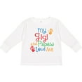 thumbnail image 3 of Inktastic Gigi and Papaw Love Me Grandchild Boys or Girls Long Sleeve Toddler T-Shirt, 3 of 5
