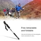 thumbnail image 4 of Polo de trekking Ajustable Ajustable Sin resbalar Senderismo Senderismo Bastones Aleación de Aluminio Caña Montañismo Escalada Muletas Plata Eigraketly OD003554-04, 4 of 7