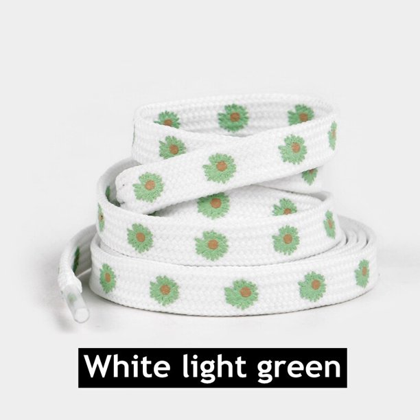 Nuevos cordones Sakura, cordones planos con pequeñas margaritas, cordones para zapatos, zapatillas de lona altas, cordones AF1, cordones para zapatos, 100/120/140/160CM160cm Gao Jinjia LED
