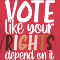 thumbnail image 3 of CafePress - VOTE Like Your Rights Depend On It T Shirt - Women's Traditional Fit Dark T-Shirt, 3 of 4