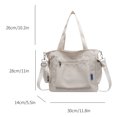 thumbnail image 4 of Paquete informal para mujer, bandolera con correa ajustable, Bolso de ocio de compras de Color sólido, 4 of 9