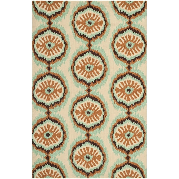 SAFAVIEH Four Seasons Brittania Floral Area Rug, Beige/Green, 5' x 8'