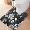 thumbnail image 7 of Coolnut Tropical Flowers Black Bathroom Rug - 16" x24" Ultra Soft Non Slip Bath Mat Absorbent Plush Shaggy Bath Rugs for Tub, Shower, Bath Room, Machine Wash Home Decor Gifts, 7 of 7