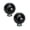 Black*2, variant on 1 Pcs Crystal Glass Door Knob, Crystal and Chrome Modern Cabinet and Drawer Knob for Kitchen, Bathroom, and Furniture 30mm