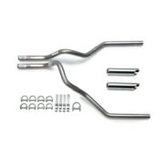 Tailpipe-Only Mandrel-Bent Dual Truck Exhaust Kit with Chrome Tips