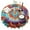Colorful Tie Dye, variant on Rainbow Tie Dye Mandala Pattern Round Tablecloth 60"x60",Wrinkle Wipeable Table Cloth for Kitchen Dining Room Picnic Patio Party