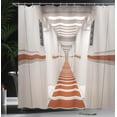 thumbnail image 4 of Ambesonne Space Shower Curtain, Interior Corridor, 69"Wx75"L, White and Red, 4 of 5