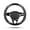 Black, variant on Sport Carbon Fiber and First Layer Cowhide Car Steering Wheel Cover Non-Slip Car Steering Wheel Protector Universal for Diameter 38 cm 15Inch, Black Red