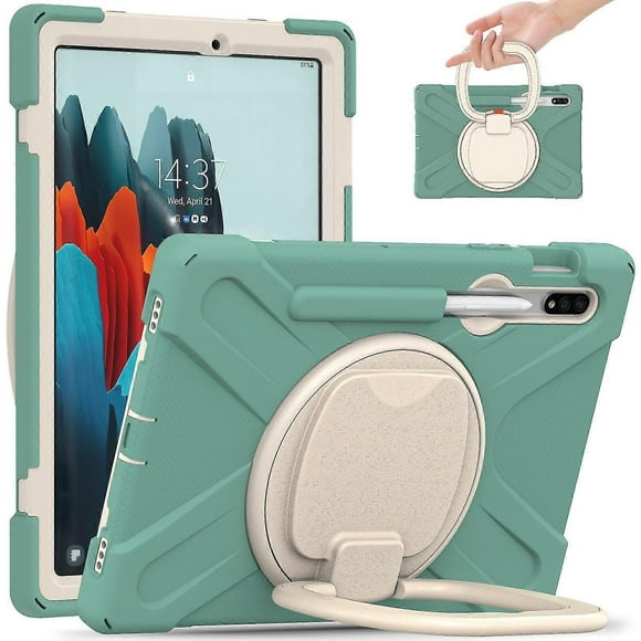 Colorful Case For Samsung Tab S7 11 Inch T870 With Pen Holder, Big Adjustable Ring Stand, Shock Protection Cover