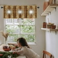 thumbnail image 5 of Brown Southwest Valances for Windows Farmhouse Kitchen Curtains Valances Rod Pocket Valance Curtains for Kitchen Windows Western Rustic Ethnic Mexican Aztec Window Valances for Bathroom 42"x12", 5 of 6
