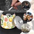 thumbnail image 4 of Yayeee Ashtray with Lid for Cigarette Smokeless Stainless Steel Home Ash Holder, Candy Lemon, 4 of 7