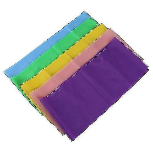 Resistance Bands Set 5 Packs Elastic Exercise Bands For Physical Therapy Tension Band Recovery Band Workout Stretch Bands For Strenght Training Pilate