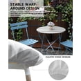 thumbnail image 5 of Fitted Round Tablecloths Table Covers 45-54in,Gray and White Striped Waterproof Elastic Edged Table Cloth for Kitchen Dining Holiday Party Tables Decor,Modern Art Stripes, 5 of 6