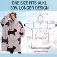 thumbnail image 4 of Oversized Wearable Blanket Hoodie,Scottish Terrier Sherpa Blanket Hoodie with Super Pockets,Super Warm Fuzzy Pullover for Women & Men, 4 of 6