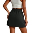 thumbnail image 6 of Soft Sweat Skirts for Women A Line Elastic Summer Drawstring Short Golf Casual Skirt with Pockets Women's Solid Color Workout Mini Skirt, 6 of 7